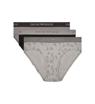 Emporio Armani Set of 3 briefs Day grey, black