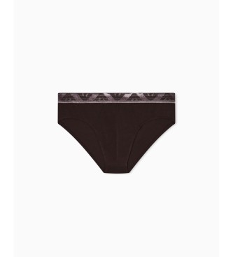 Emporio Armani Satz 3 Slips Braun Fit