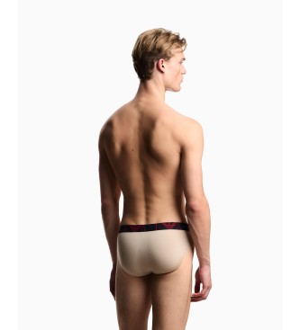 Emporio Armani Set 3 Prest-Slips rot, taupe, marineblau