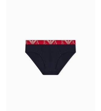 Emporio Armani Set 3 Prest-Slips rot, taupe, marineblau