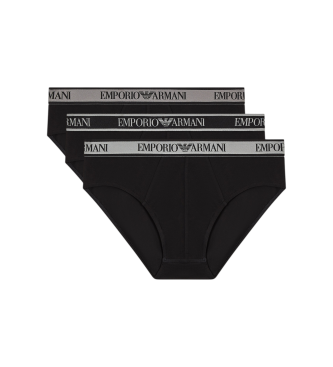 Emporio Armani Satz 3 schwarze Design-Slips