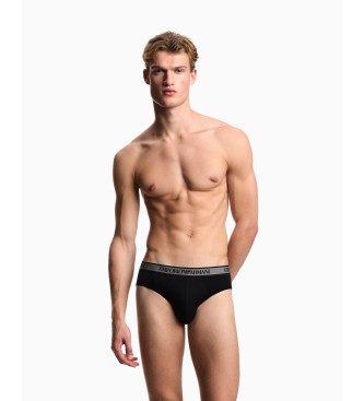 Emporio Armani Satz 3 schwarze Design-Slips