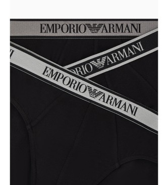 Emporio Armani Satz 3 schwarze Design-Slips