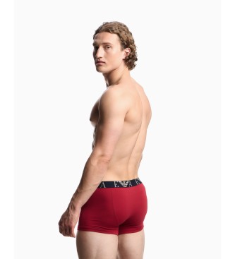 Emporio Armani Set 3 boxer shorts Discret red, beige, blue