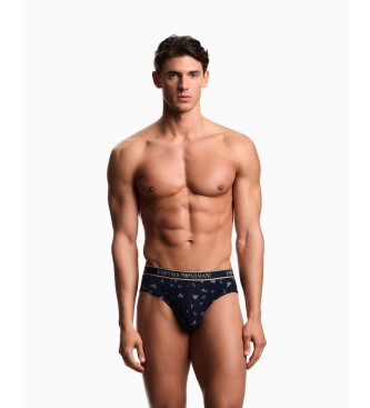 Emporio Armani Conjunto de 3 cuecas com log�tipo da marinha