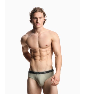 Emporio Armani Set 3 slips Logo noir, vert, gris