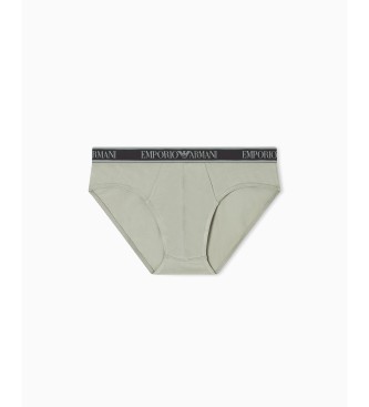Emporio Armani Set 3 slips Logo noir, vert, gris