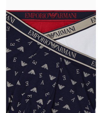 Emporio Armani Set 3 Boxershorts navy, rot, wei�es Band