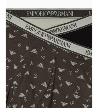 Emporio Armani Set 3 Core Logobanda Boxershorts grau, marineblau