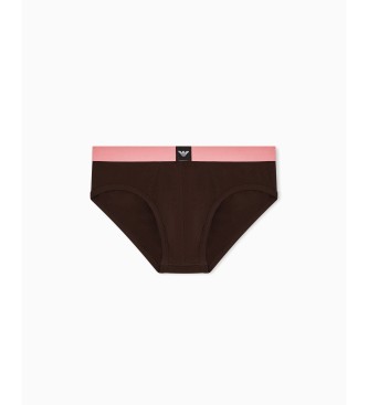 Emporio Armani Set 3 Slips Essential Logolabel rosa, taupe, schwarz