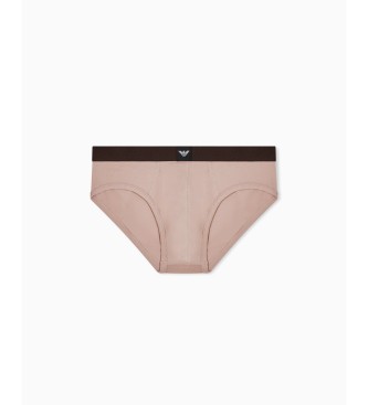 Emporio Armani Set 3 Slips Essential Logolabel rosa, taupe, schwarz