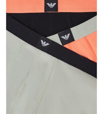 Emporio Armani S�t 3 nederste boxershorts sort, gr�, orange