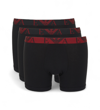 Emporio Armani Set om 3 boxershorts Monogram svart