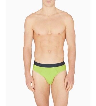 Emporio Armani Set 3 slips verts en pur coton