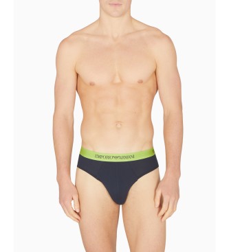 Emporio Armani Set 3 slips verts en pur coton