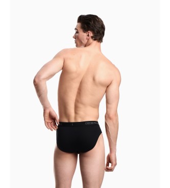 Emporio Armani Set 3 slips en coton pur noir, gris