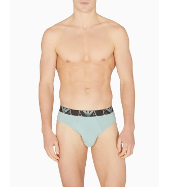 Emporio Armani Lot de 3 slips colors marron, bleu, violet