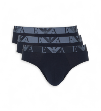 Emporio Armani Lot de 3 slips noirs