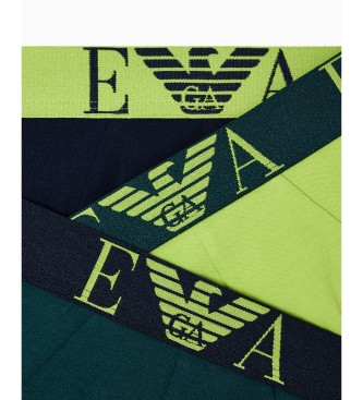 Emporio Armani Lot de 3 slips colors verts