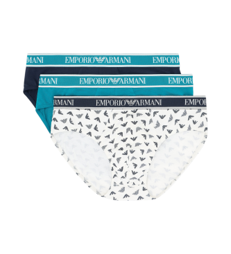 Emporio Armani Frpackning med 3 kalsonger med flerfrgat Core-logoband