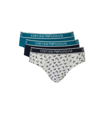 Emporio Armani Frpackning med 3 kalsonger med flerfrgat Core-logoband