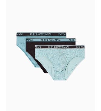 Emporio Armani Set 3 Core Logoband slip bleu