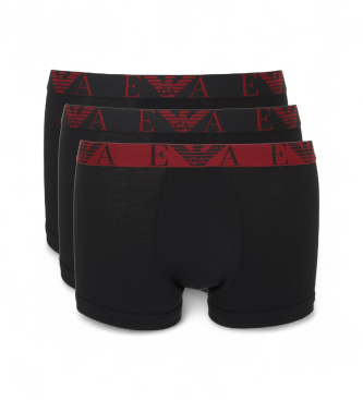 Emporio Armani Set om 3 svarta boxershorts