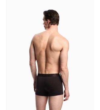 Emporio Armani Lot de 3 boxers Logoband brillants noir, marron, bleu