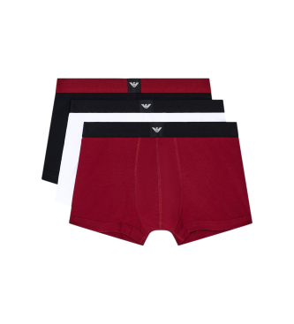 Emporio Armani Set di 3 boxer Essential Logolabel: rosso, bianco, nero