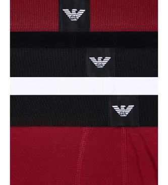 Emporio Armani Set di 3 boxer Essential Logolabel: rosso, bianco, nero