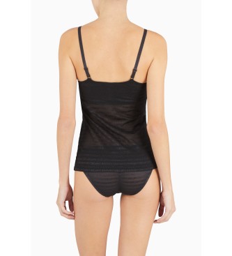 Emporio Armani All Over Logo Mesh-Weste schwarz