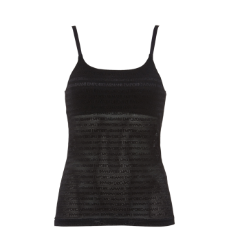 Emporio Armani All Over Logo Mesh-Weste schwarz