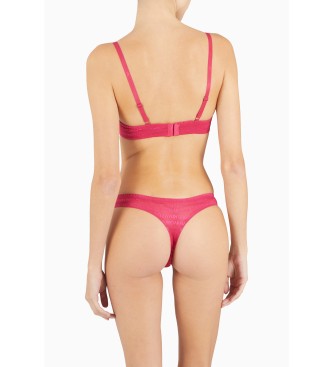 Emporio Armani Soutien-gorge push-up All Over Logo Mesh rose