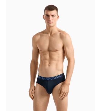 Emporio Armani Calzoncillo slip con banda con logotipo marino