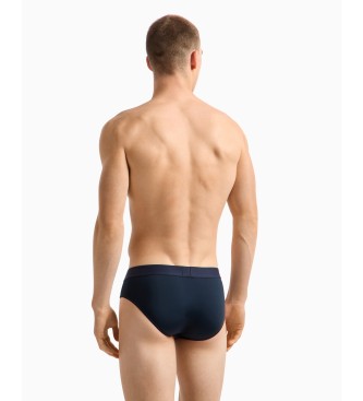 Emporio Armani Slip con fascia logata blu navy