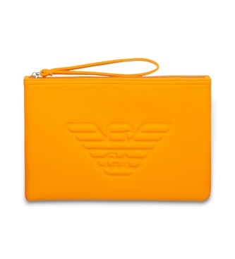 Emporio Armani Essential maxi eagle beach clutch bag  orange