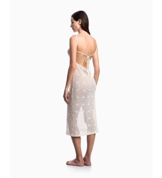 Emporio Armani Robe beige en dentelle