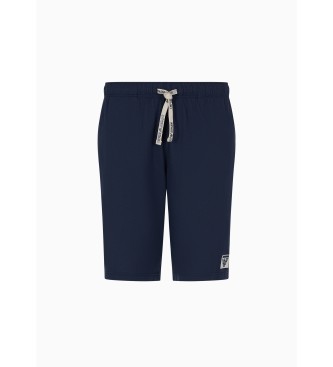 Emporio Armani Bermudashorts med marinebl piping