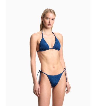 Emporio Armani Bikini blu navy con motivo jacquard