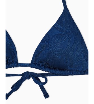 Emporio Armani Bikini blu navy con motivo jacquard