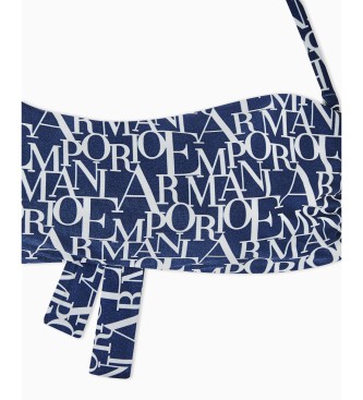 Emporio Armani Bikini Logomania niebieski