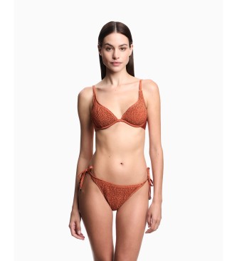 Emporio Armani Bikini arancione che fuma
