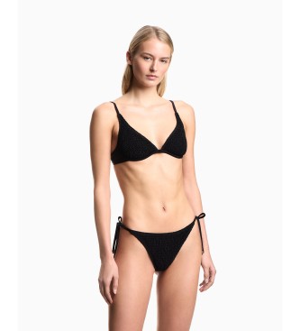 Emporio Armani Bikini con cuciture nere e fumo