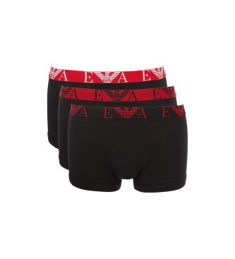 Emporio Armani CONFEZIONE DA TRE BOXER CON ACCATTIVANTE LOGO MONOGRAMMA nero