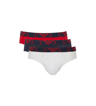 Emporio Armani PACK VAN DRIE SLIP PUSSY PANTS MET SCHITTEREND veelkleurig MONOGRAM LOGO