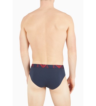 Emporio Armani TREFRPACK SLIP PUSSY PANTS MED Snygg mngfrgad MONOGRAM LOGO