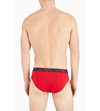 Emporio Armani PAQUETE DE TRES CALZONCILLOS SLIP CON VISTOSO LOGOTIPO DE MONOGRAMA multicolor