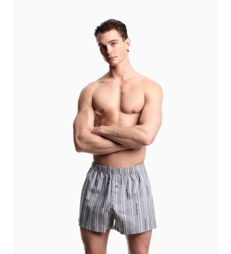 Emporio Armani Boxer grigi con motivo logato