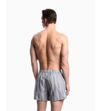 Emporio Armani Boxer grigi con motivo logato