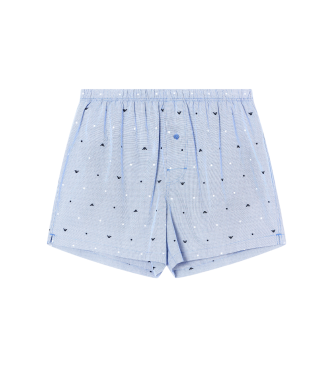 Emporio Armani Boxer con motivo logato blu